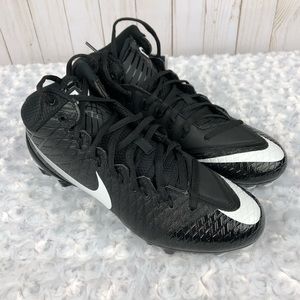 Nike CJ3 TD Football Cleats Black White Size 9